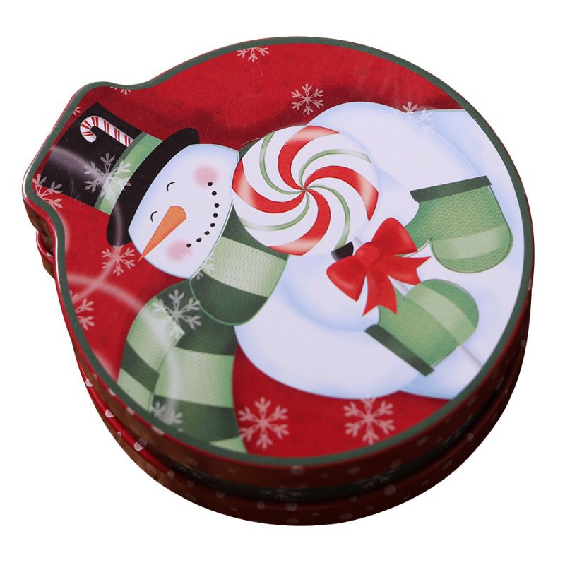 Box Hoed Opslag Glas Kerst Blikken Decoratieve Blik Containers