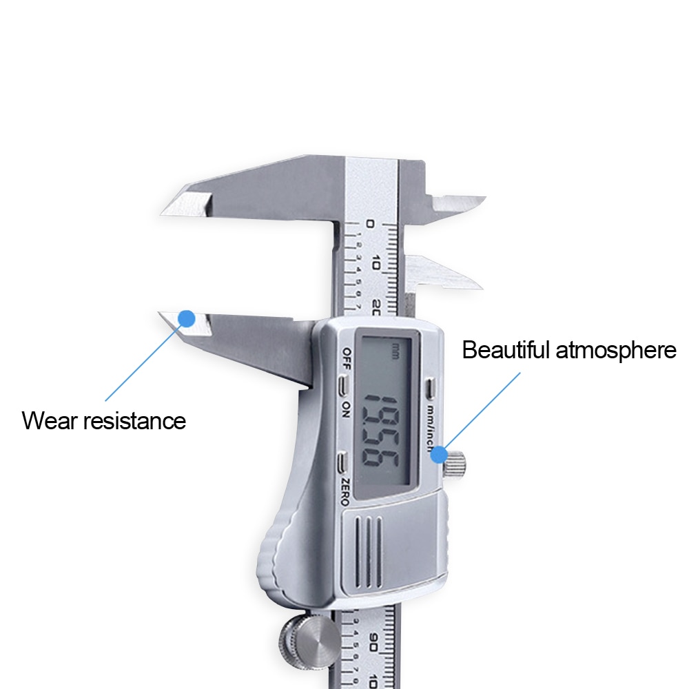 150mm 6 inch LCD Digital Electronic Stainless Steel Vernier Caliper Gauge Micrometer Measuring Tool