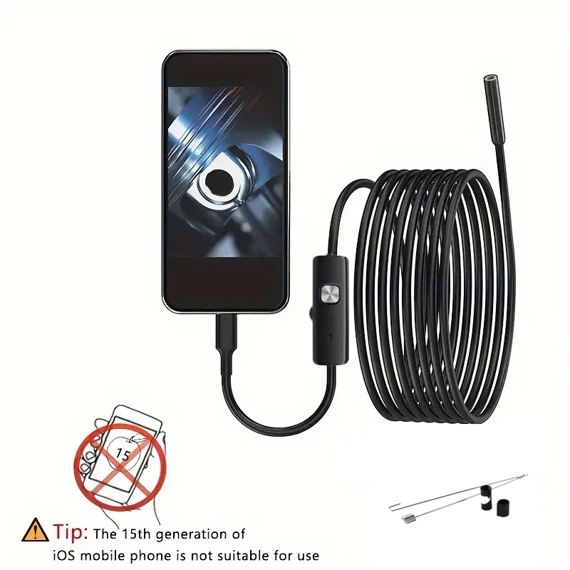 Endoscoopcamera voor iPhone Auto's Endoscopisch Waterdicht 8 LED's Borescope Automotorinspectie iPhone