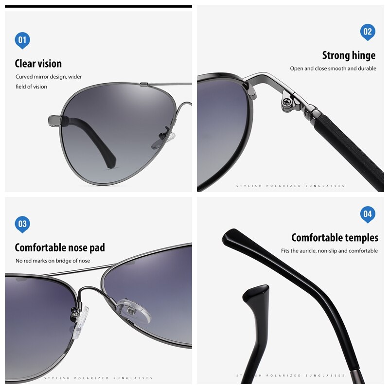 2022 occhiali da sole polarizzati in metallo di grandi dimensioni maschio guida Cool occhiali da sole Vintage uomo occhiali UV400 Designer nuovo Oculos De Sol