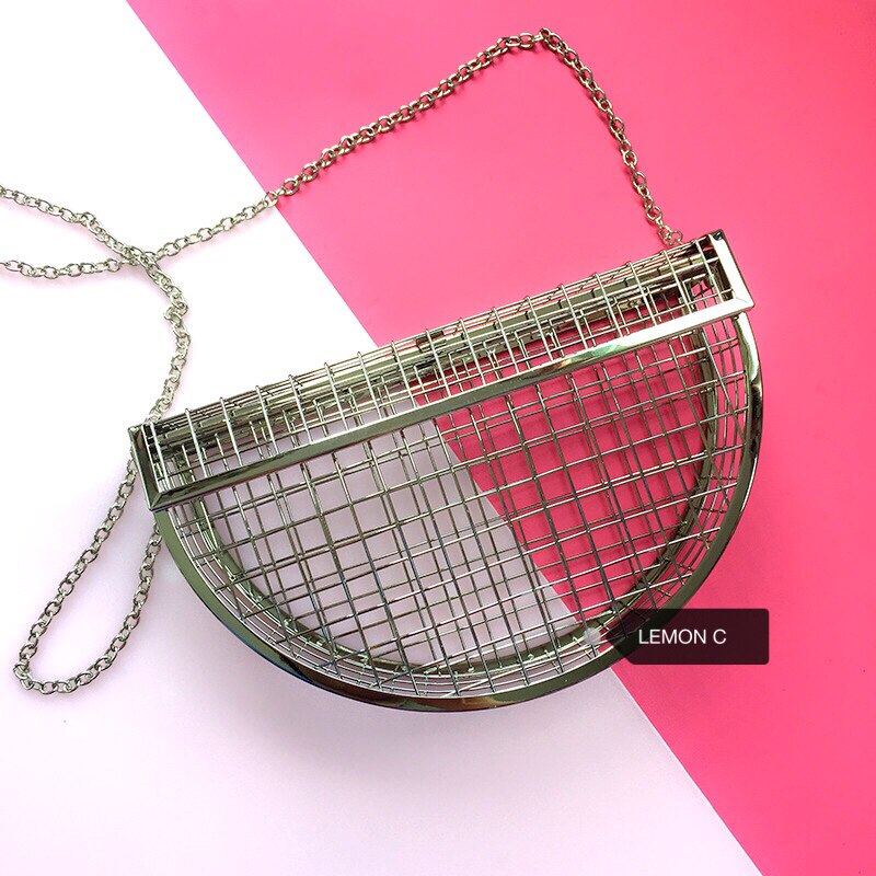 Einzigartige persönlichkeit hohl metall käfige Party Kupplung abend tasche schulter tasche damen handtasche Bote taschen geldbörse