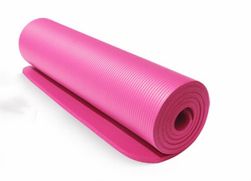 NBR-almohadilla de Yoga de alta densidad, 10mm de grosor Extra ancho, para baile, Fitness, Camping, 183x61cm: High density pink