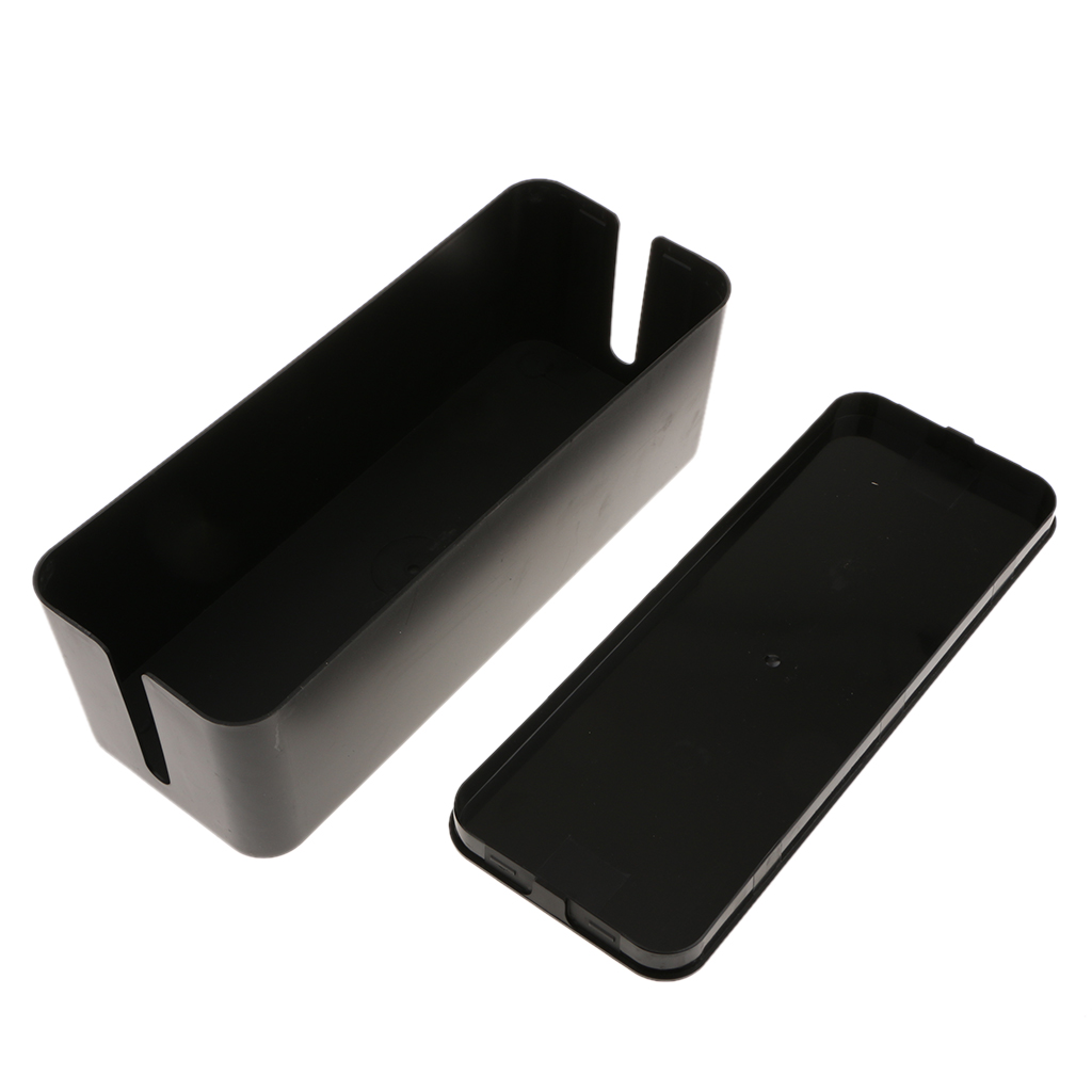 Cable Management Box 15.7x6.1x5.3 inches Cable Management Box Organizer Super Large Cable box for Power Strips: Black 398x155x134mm