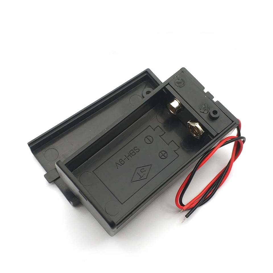 9V Battery Holder Box With Wire Lead ON/OFF Switch Cover Case