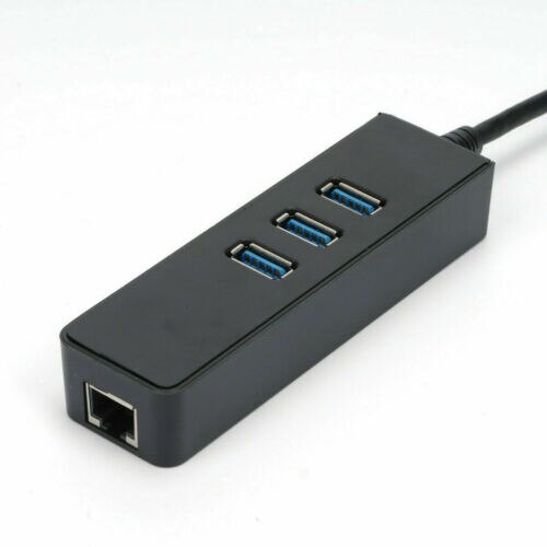 3 Poorten Usb 3.0 Gigabit Ethernet Lan RJ45 Netwerk Adapter Hub 1000Mbps Pc Black 3 Poort USB3.0 Ethernet adapter 3E04