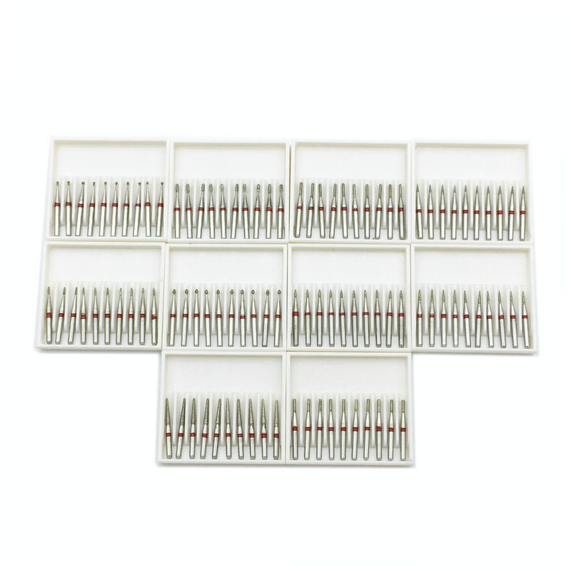 100 Fraises Diamantées Dentaires FG 1,6 Mm - Pour Perceuse à Haute Vitesse, Idéales Pour Les Soins Dentaires