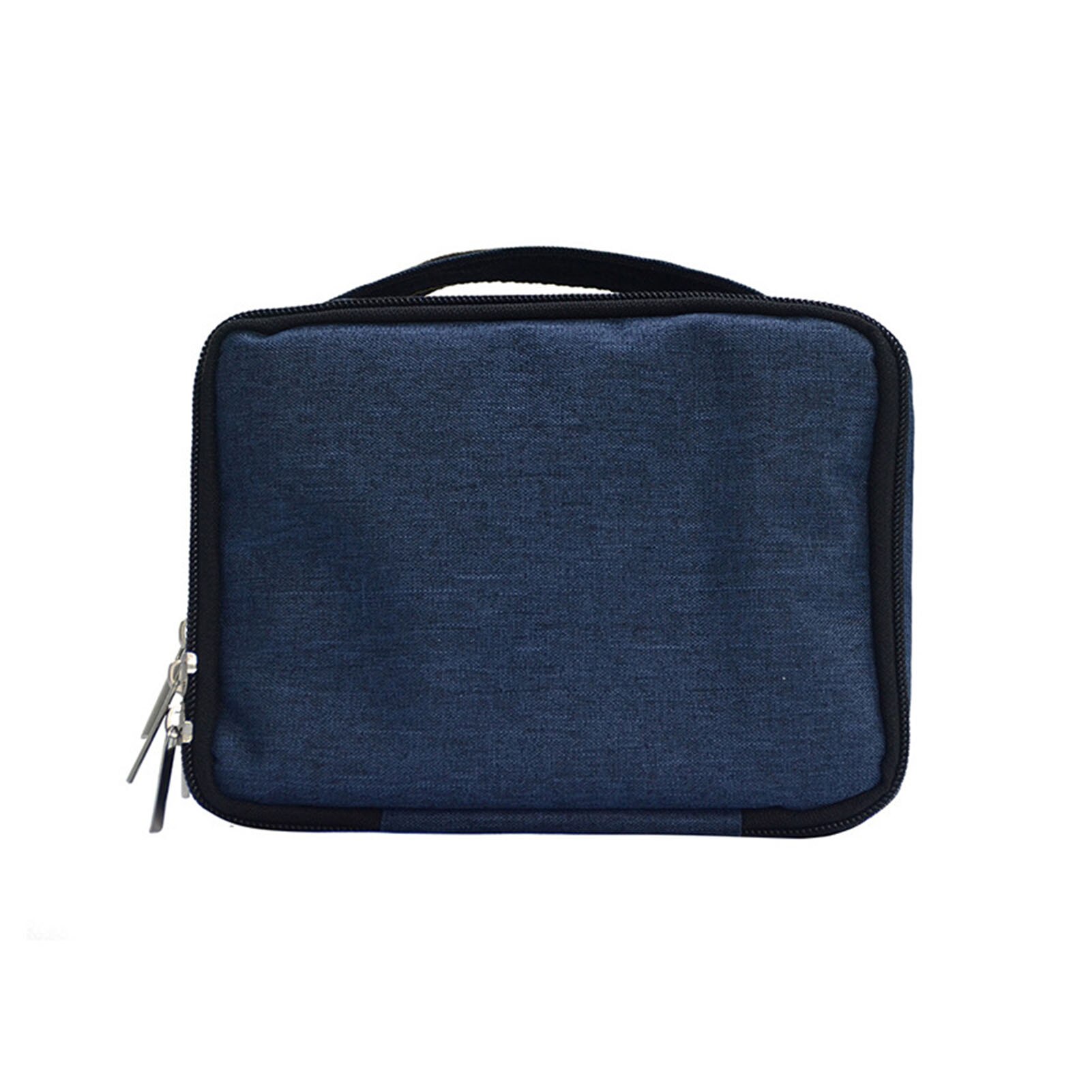 Projector Bag Storage Carrying Large Capacity Shockproof Protective Case With Handle Mesh Pocket Travel Portable Accessories: Blue