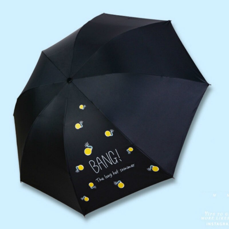 Creatieve Parasol Anti-Uv 3 Opvouwbare Paraplu Vrouwen Kind Non-automatische Paraplu Regen Paraplu