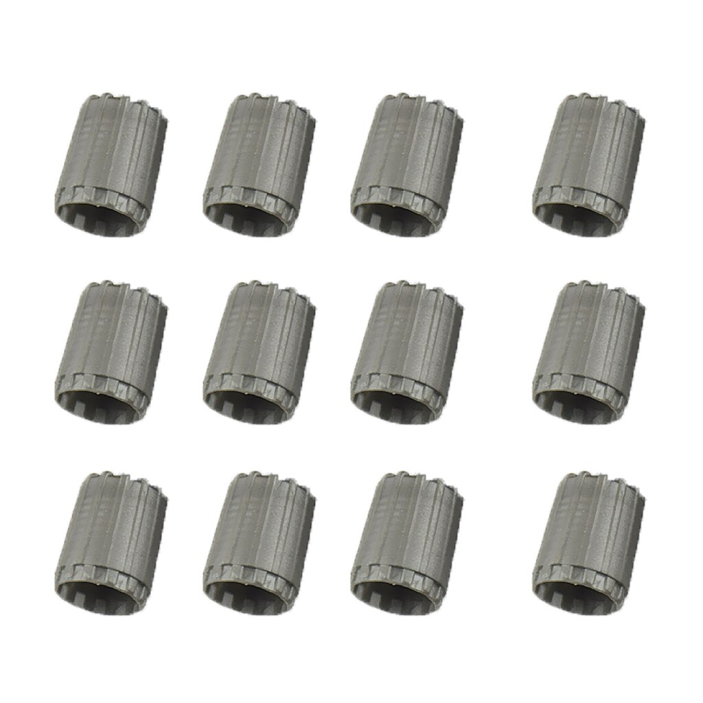 Bouchons de tige de Valve de pneu gris, 12 pièces, capuchon TPMS avec joint torique intérieur