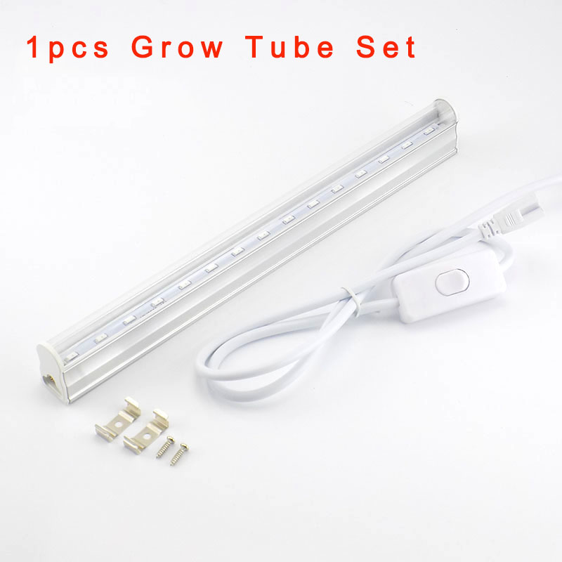 Lampe horticole de croissance Led T5, 1/2 pièces, rouge/bleu, pour culture de légumes en serre/chambre de culture intérieure, tente/jardinière: 1PCS Grow Tube set
