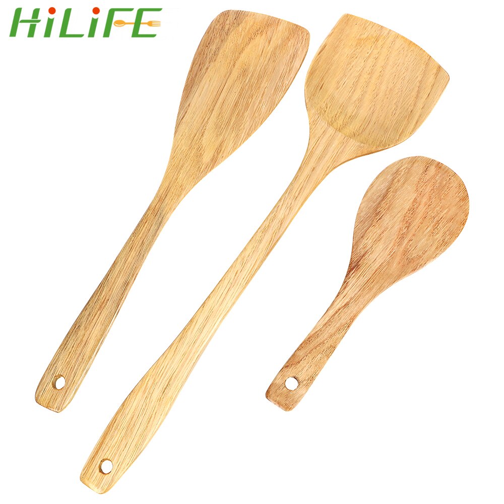 Hilife puinen kääntölaite puinen lastalla keittiötarvikkeet puulapio tarttumattomalle pannulle astiat riisiluikka keittiön ruoanlaittotyökalu