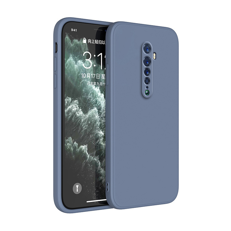 Funda Original para OPPO Reno 2 2F 2Z, protección de cámara, cuadrada, de silicona líquida Reno2, suave, de lujo, ultrafina, a prueba de golpes: nylon / Multicolor