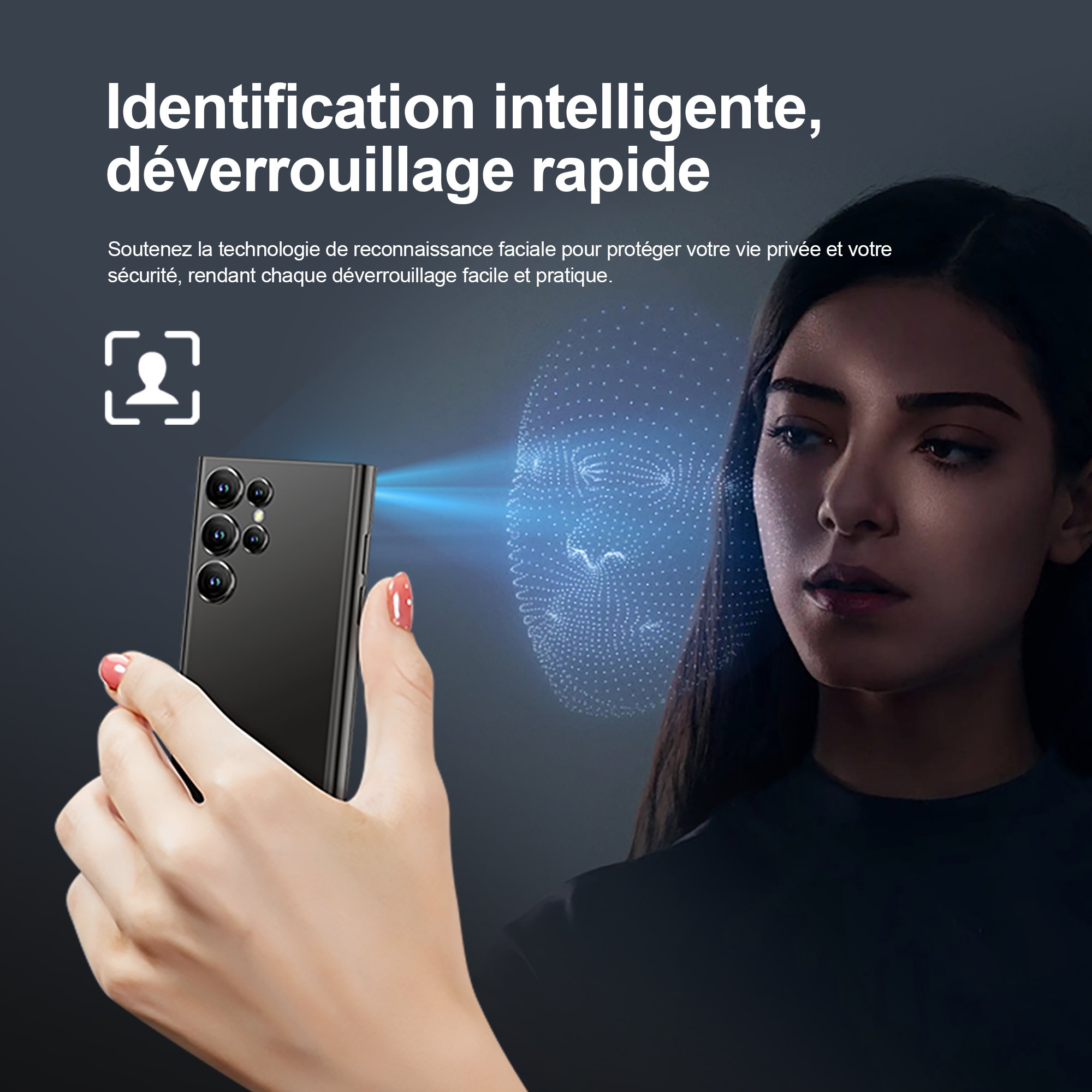 SERVO S27 Mini Android kleine Smartphone 3G WCDMA 16GB Rom abspielen Geschäft WiFi Gesicht Freischalten 4,0" Niedliches Mobiltelefon Dual SIM bereithalten