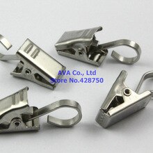 50 Pieces Stainless Steel Hook Clips for Curtain Drapery Svcbl