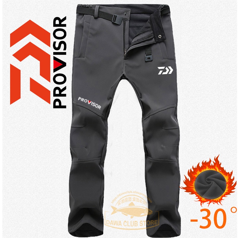 Daiwa Waterdichte Vissen Broek Winter Mannen Outdoor Ski Sport Warme Fleece Dawa Vissen Broek Ademend Thermische Broek