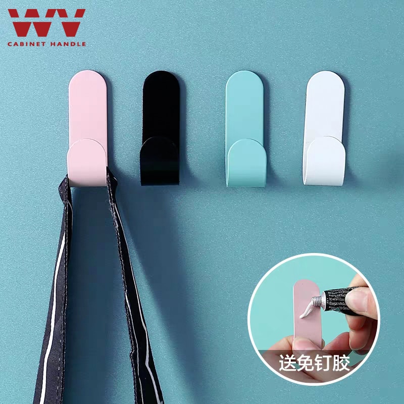 WV 4 Uds colgador de pared para ropa, gancho decorativo bonito y , ganchos para colgar en la pared, sin perforaciones, utensilio para pegar en la ropa