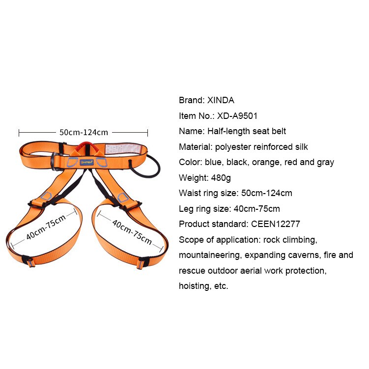 Outdoor camping climbing Safety Harness Seat Belts Sitting Rock Climbing Rappelling Tool Rock Climbing accessories