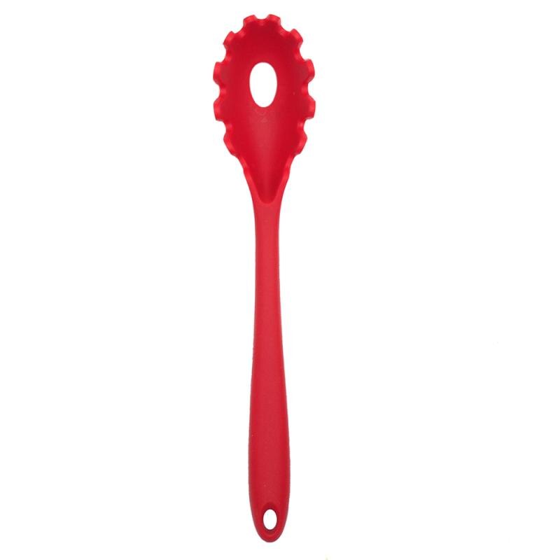 Non-Stick Silicone Cooking Utensils Set Spatula Shovel Cooking Tools Set High Temperature Resistance Kitchenware Accessories: Red Spaghetti