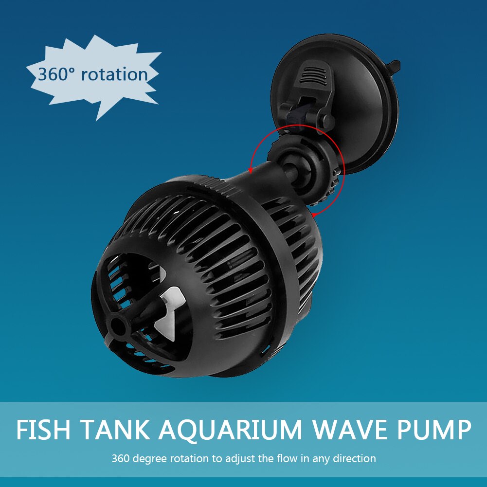 Wavemaker Water Pump Suction Cup Wave Maker Suction Surf Flow Pump 2.5W Submersible Power for Fish Tank
