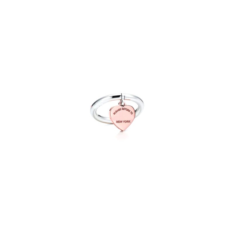 Anillo de plata esterlina en forma de corazón femenino, anillo de bodas, 925 plata esterlina, estilo clásico, romance, regalos d: 6 / Rose Gold
