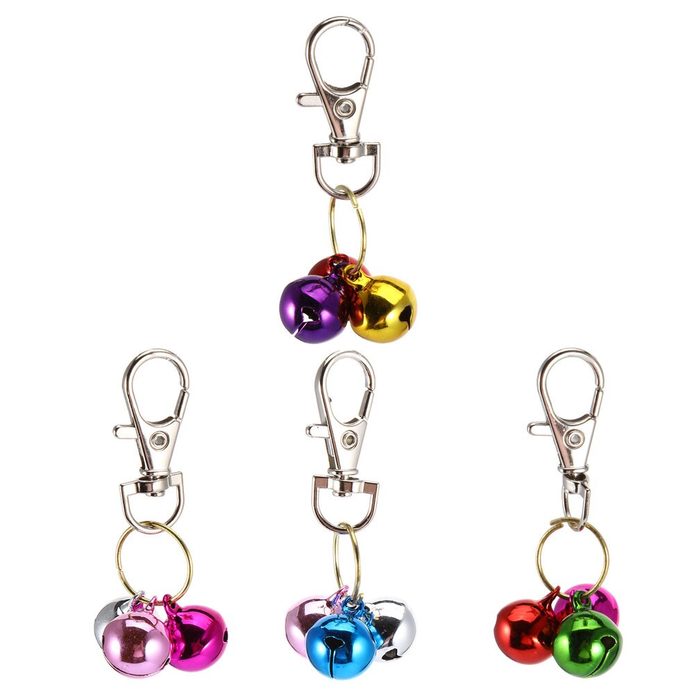 Colgantes de entrenamiento con forma de campana de gato de 4 uds, campanillas para Collar para mascotas, suministros para Collar
