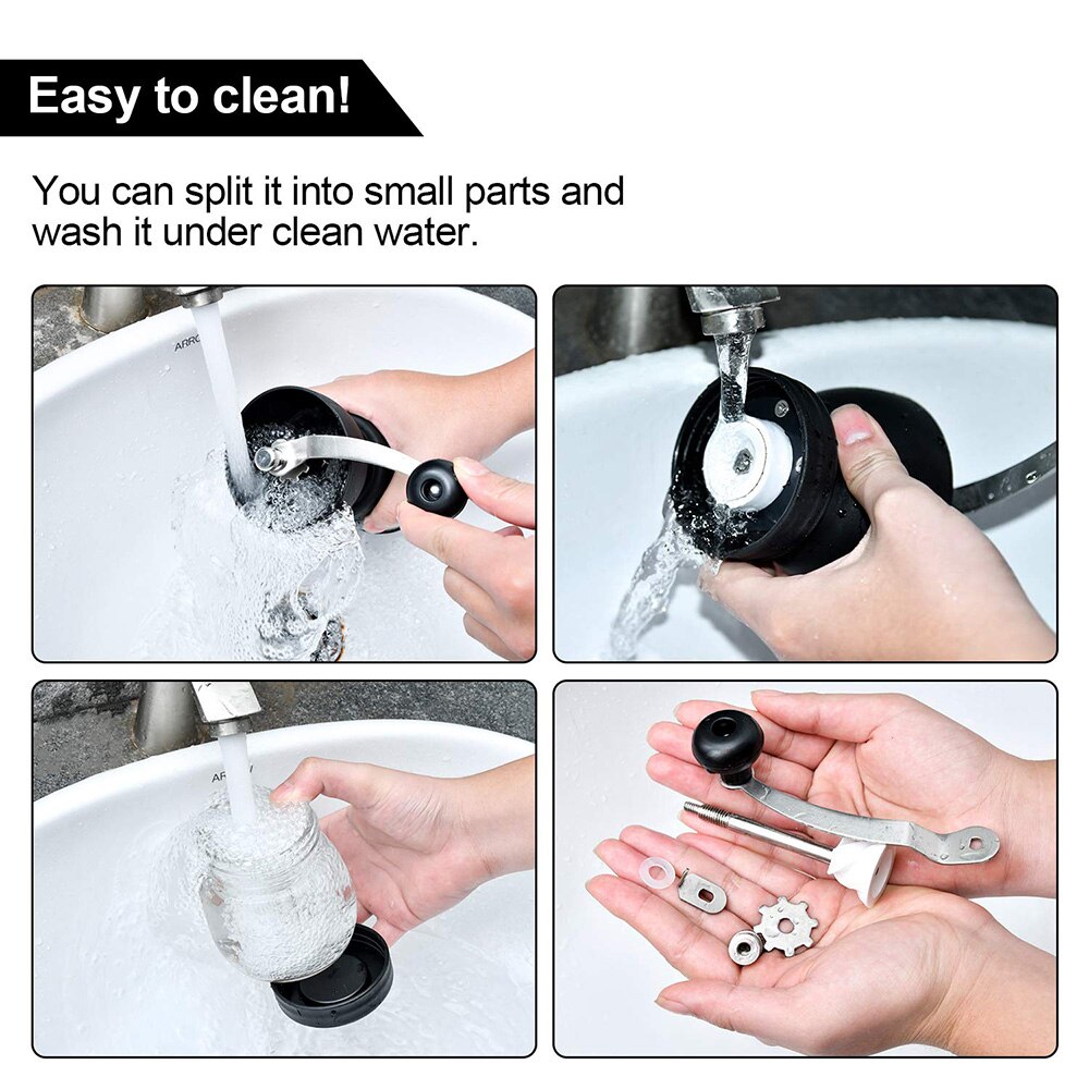 Washable Coffee Bean Grinder Manual Coffee Grinder Cafe Fortified Glass Portable Durable Spice Grinder Coffee Mill Grinder