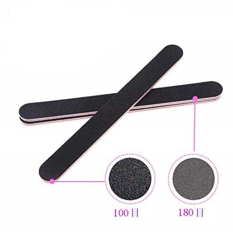 Nail File and Buffer Manicure Tool Kit 18Pc Nail Art Buffer Block 18Pc 100/180 Grit Doublesided Nail Files