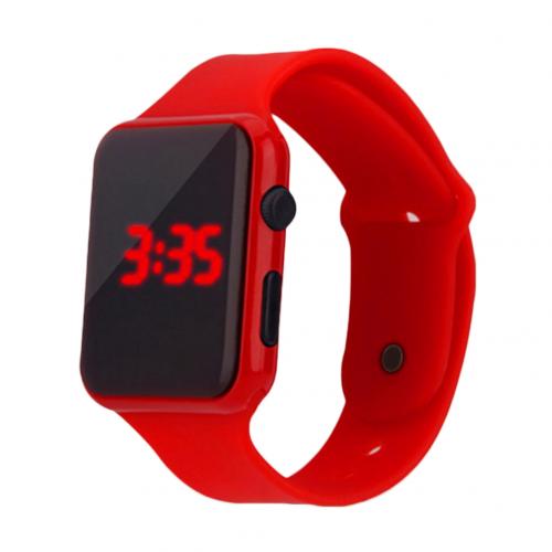 LED Digital Sport Watch for Boys Girls Men Women Unisex Rectangle Dial Display Plastic Electronic Wrist Watch montre homme