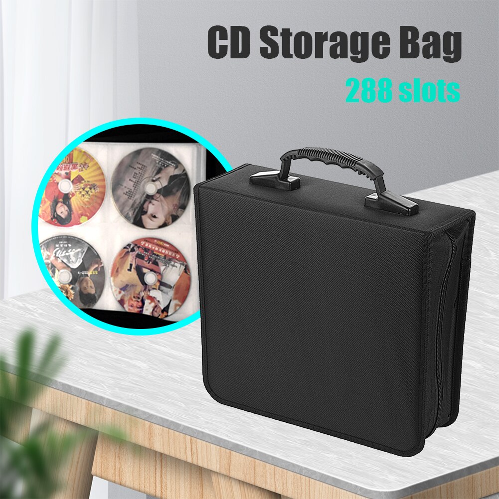 Oxford – sac en tissu pour CD et DVD, mallette de transport de grande capacité, organisateur de disques et d&#39;albums, mallette de rangement des médias