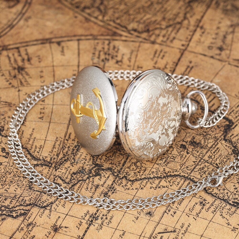 3D Touw Zilver/Brons Zeilen Quartz Zakhorloge Ketting Hanger Ketting Fob Horloge Sieraden Voor Mannen Vrouwen Als collectibles