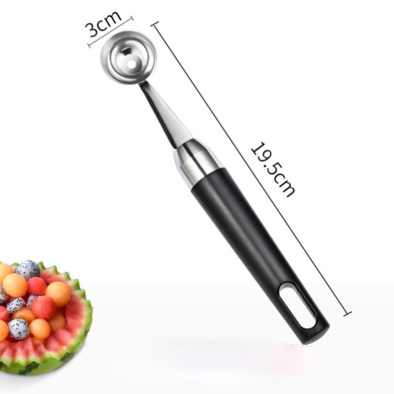 Stainless Steel Watermelon Slicer Cutter Peeler Carving Knife Vegetable Fruit Tools Kitchen Accessories Watermelon Spoon WQQB66: Big ball shape