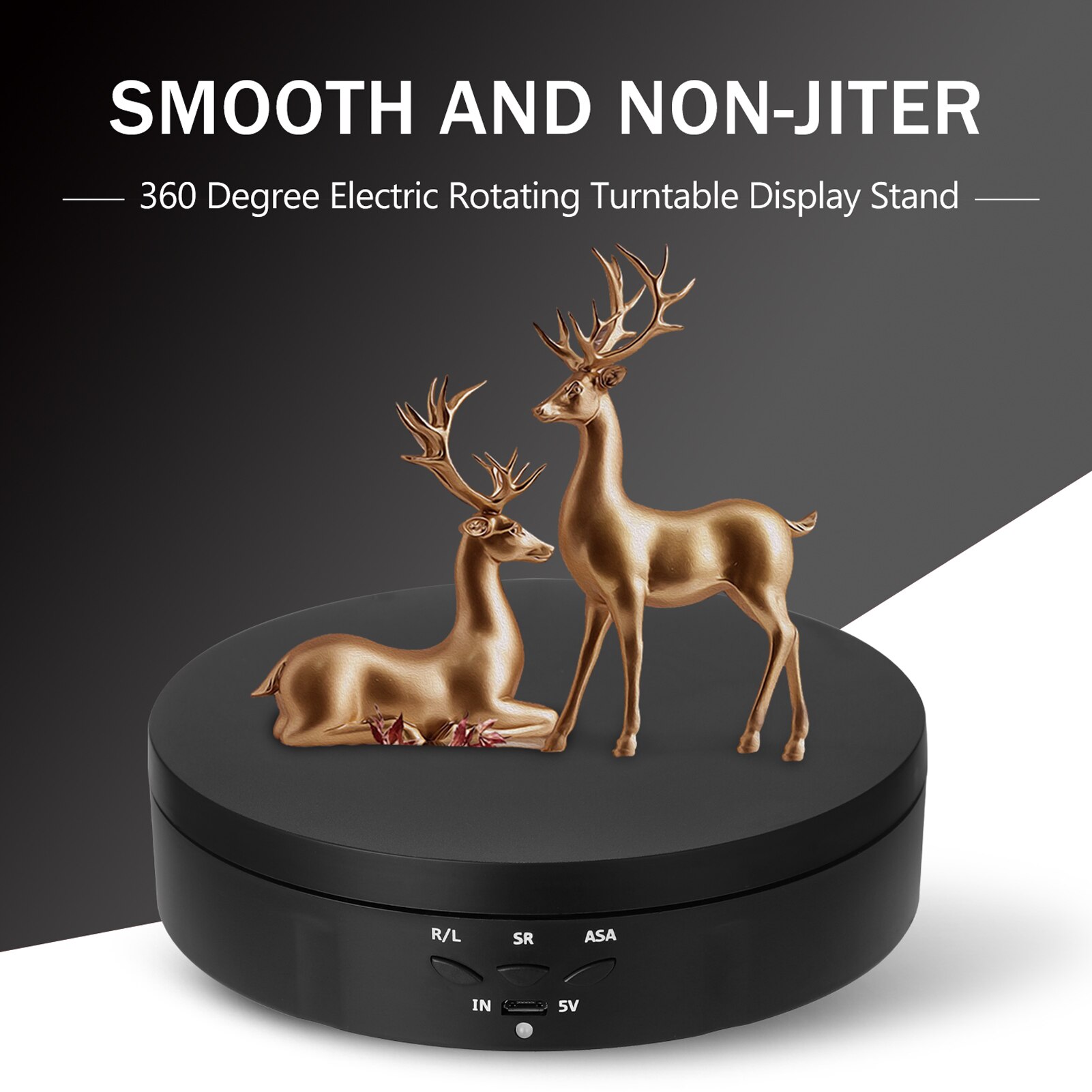 360 Degree Electric Rotating Turntable Display Stand for Video Photography Props Speed Adjustable Display Turntable