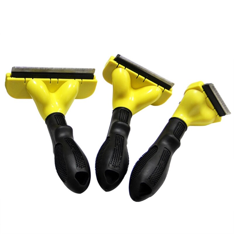 Animal de compagnie chien épilateur peigne chat cheveux brosse toilettage outil acier inoxydable fourrure nettoyage doux tondeuse pour animaux peigne chat fournitures