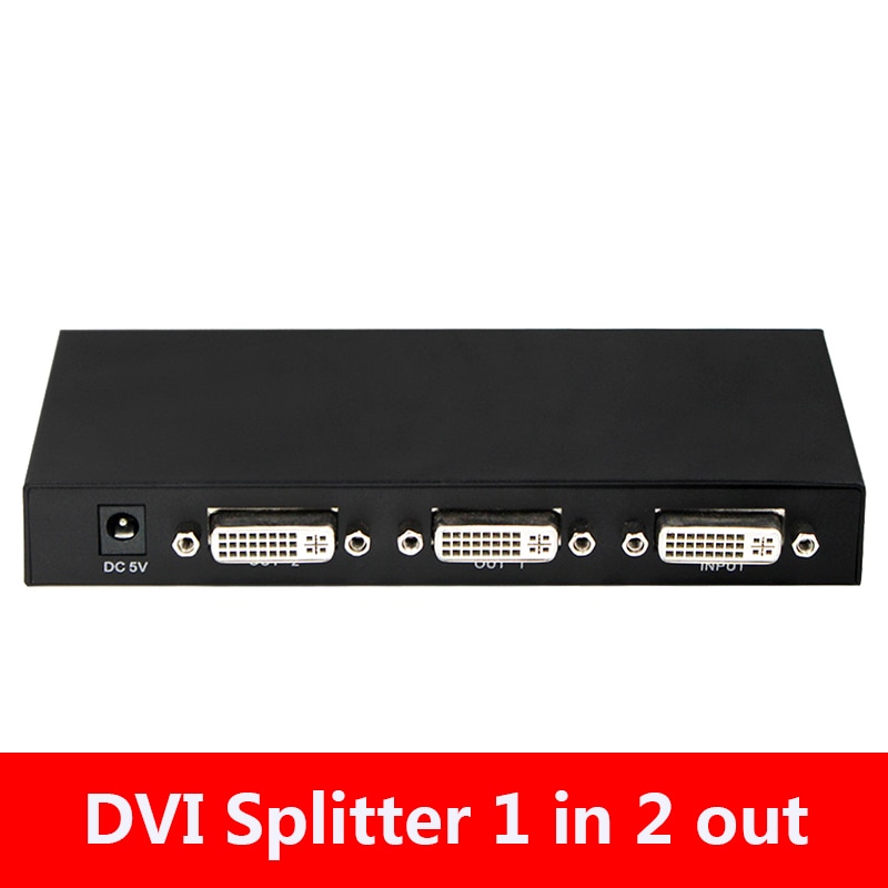 DVI Splitter 1X2 DVI-D Distributor 1 In 2 Out 1920*1440 für projektor monitor computer grafikkarte