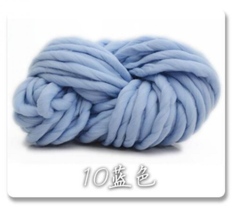 Super Chunky Merino Wool Yarn Giant Wool Extreme Knitting Arm Knitting Super Bulky Chunky Yarn for Hand knitting Polyester 500g: F blue