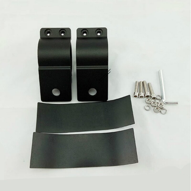 Par 2 tommer bullbar monteringsbeslag klemme 49-54mm led arbejdslys bar uhf antenne aluminiumslegering (sort)