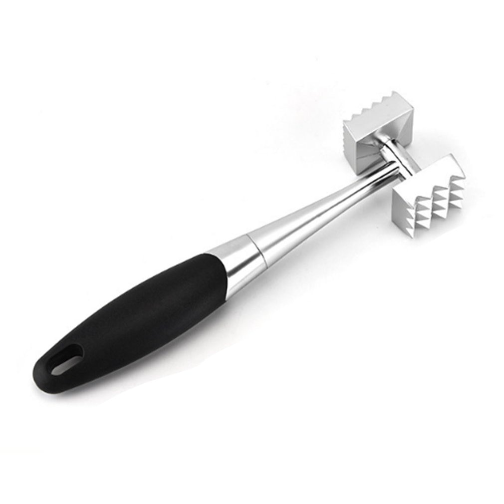 Household Portable Stainless Steel Zinc Alloy Meat Hammer Double-Sided Knocking Meat Hammer Loose Meat Hammer Steak Hammer: Default Title