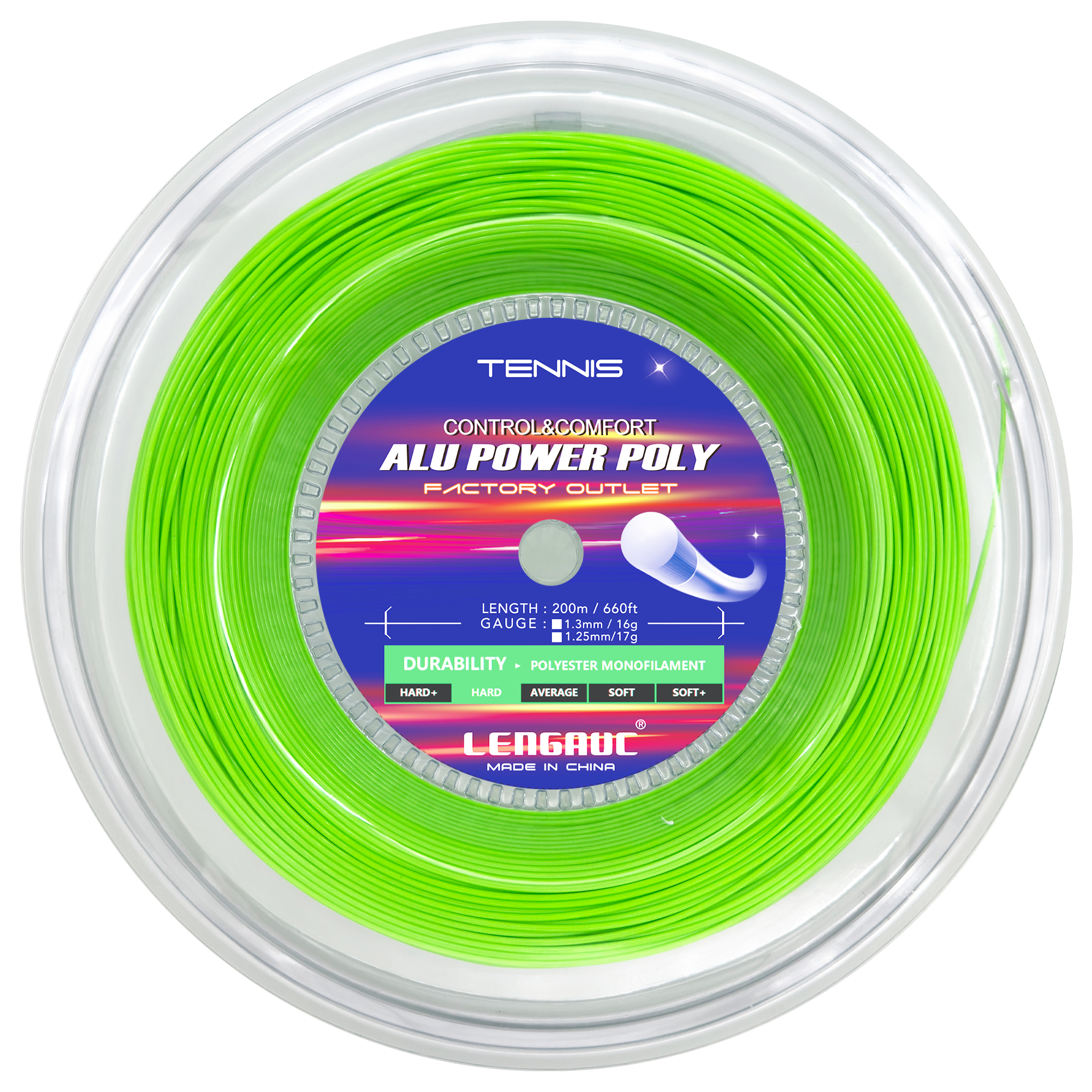 1 reel TAAN Durable TT5300 Power Tennis String reel(Polyester Strings-200m/reel): Orange