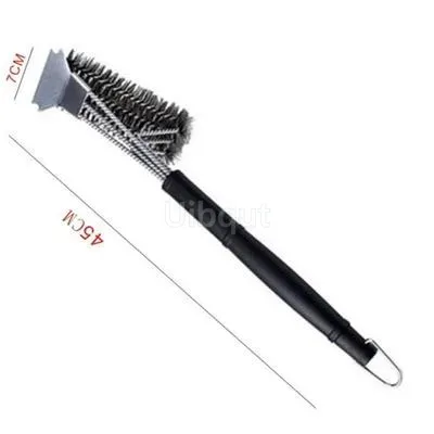 Pizza cutter peel Pizza Oven clean Copper Brush Scraper rack machine Cleaning Brush with long Handle Household Grill Brass bbq: 4