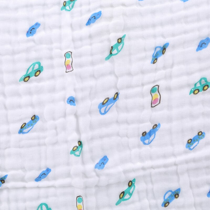 Super Soft Breathable Muslin Cotton Newborn Baby Washed Baby Blanket Thick Bath Towel Cartoon Pattern
