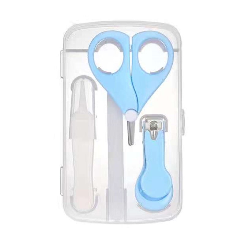 4 Stck Baby Nagel Pflege Schere WunderschöNe setzt Sicherheit Nagel Cutter Nagel Schere Anzug Neugeborenes Baby Reinigung Mühen Nagel Pflege: Himmel Blau