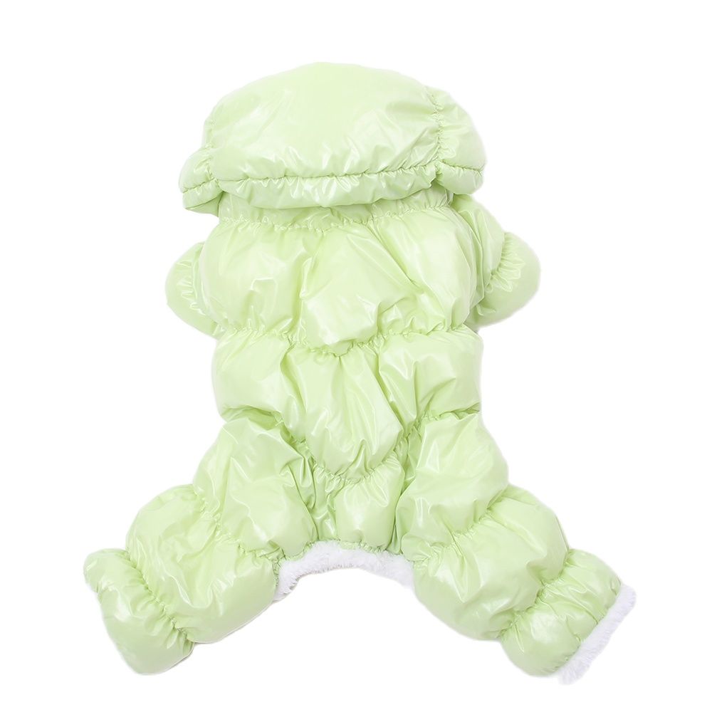 Mono de invierno para perros y gatos, Sudadera con capucha de cuero PU, ropa impermeable para mascotas, abrigo para cachorros, chaqueta, traje cálido, 6 colores