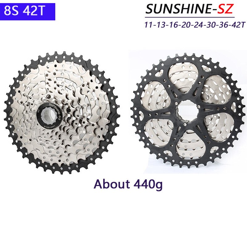 Sunshine mtb cykel frihjul 8s 11- 32 36 40 42t mtb mountainbike svinghjul 8 hastighed kassettehjul til shimano sram: 8 hastighed 11-42t