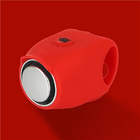 120 db elektrische fiets fietshoorn alarmbellen veiligheid mtb fiets stuur bel ring fiets accessoires inclusief batterij: Rood