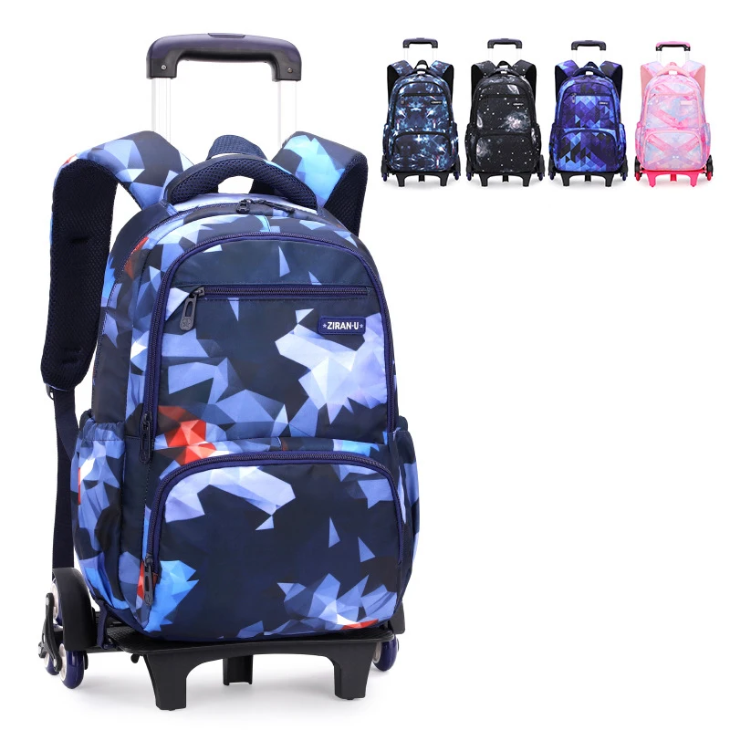 Schoolrugzaktas met wielen Terug naar school Rolling Bags Student-rugzak op wielen voor jongensmeisjes Kinderen Schooltrolleytas