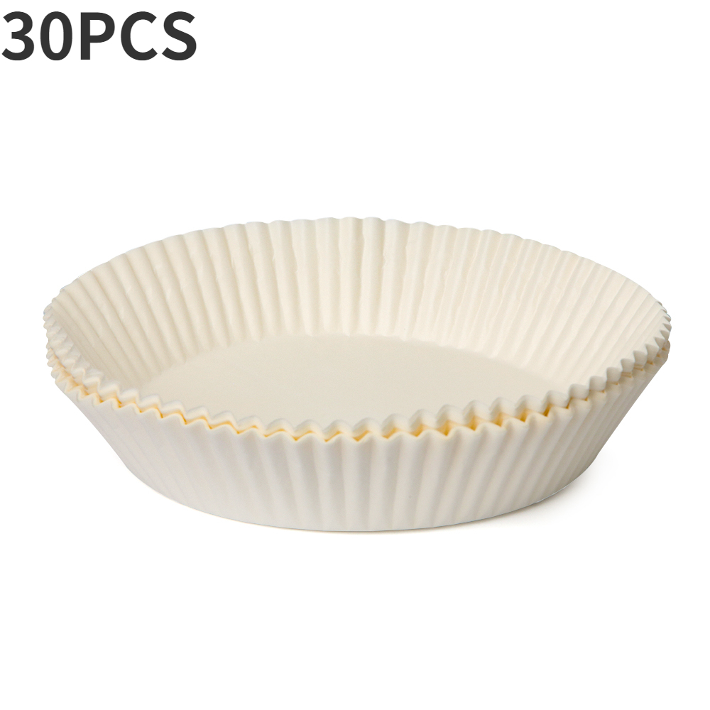 Friteuse à Air en Silicone réutilisable, accessoires, tampon isolant, outil de cuisson, disponible des deux côtés: B White 30PCS