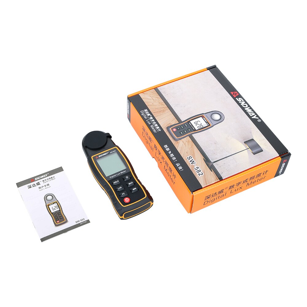 SNDWAY Digital Luxmeter 200000Lux Light Meter Luminance Tester Photometer Handheld Photography Spectrometer Illuminometer