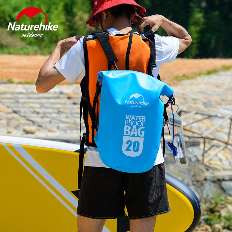 Wild outdoor 20l/30l 500d vandtæt rygsæktaske naturehike svømmetaske rafting drifting dry bag rygsæk ting tørsæk