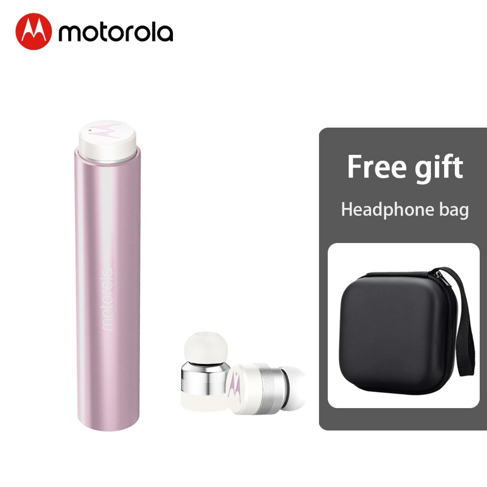 Motorola VerveBuds 300 Wireless Bluetooth Earphone In-Ear Mini Sports Headphones For Apple Samsung Huawei Phone VerveBuds300: Pink with case