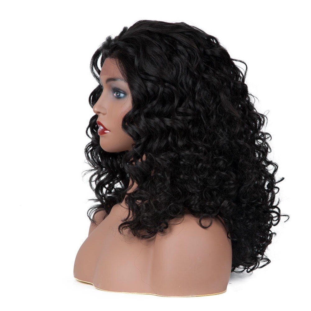 JINGFA HAIR Curly Weave Synthetic Fibre Hair Lace Front Wig